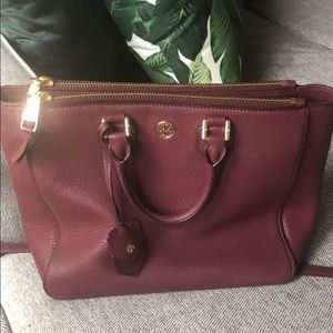 Tory Burch Maroon Handbag - Like New!